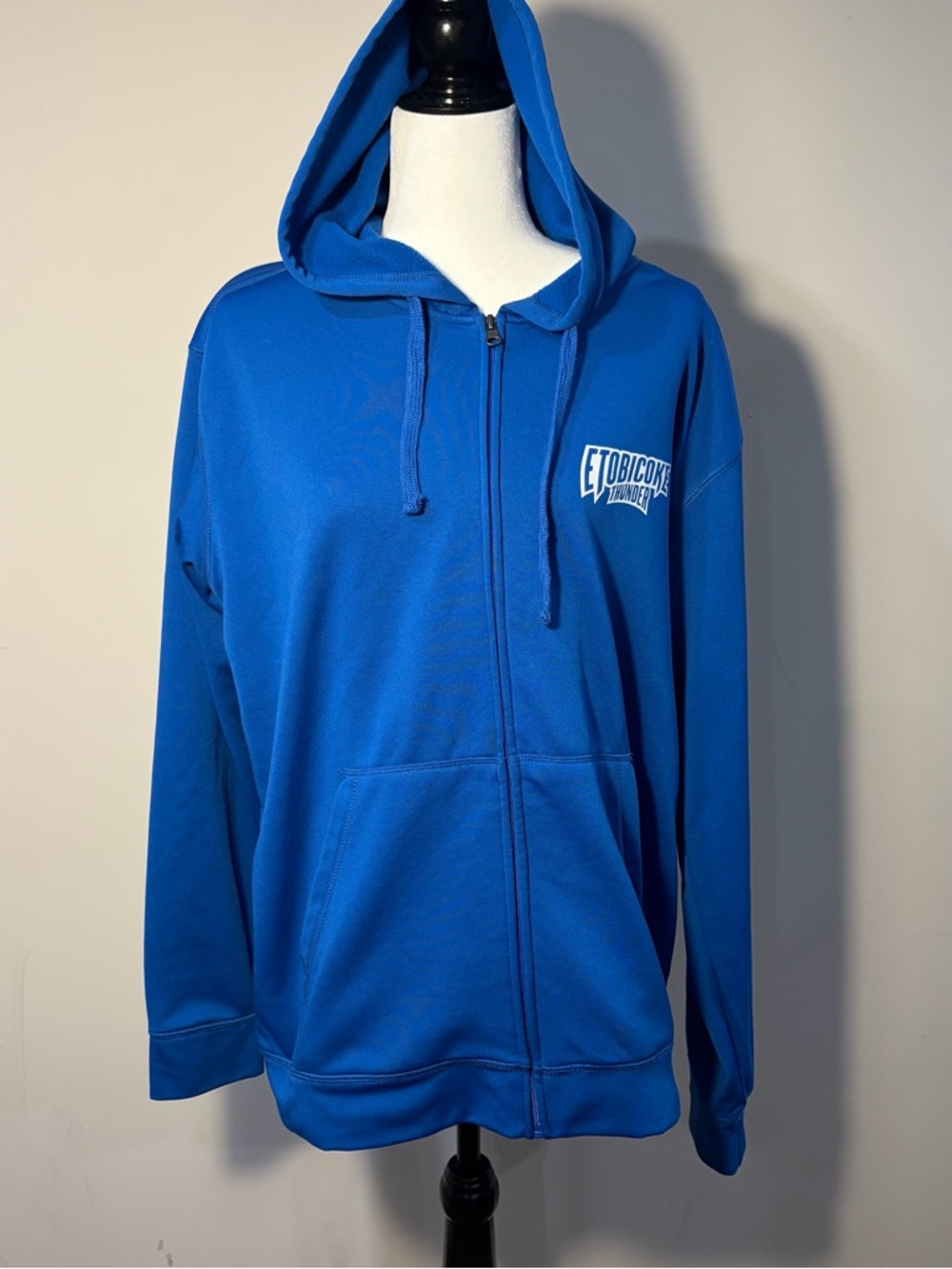 Blue Full-Zip Hooded Sweatshirt